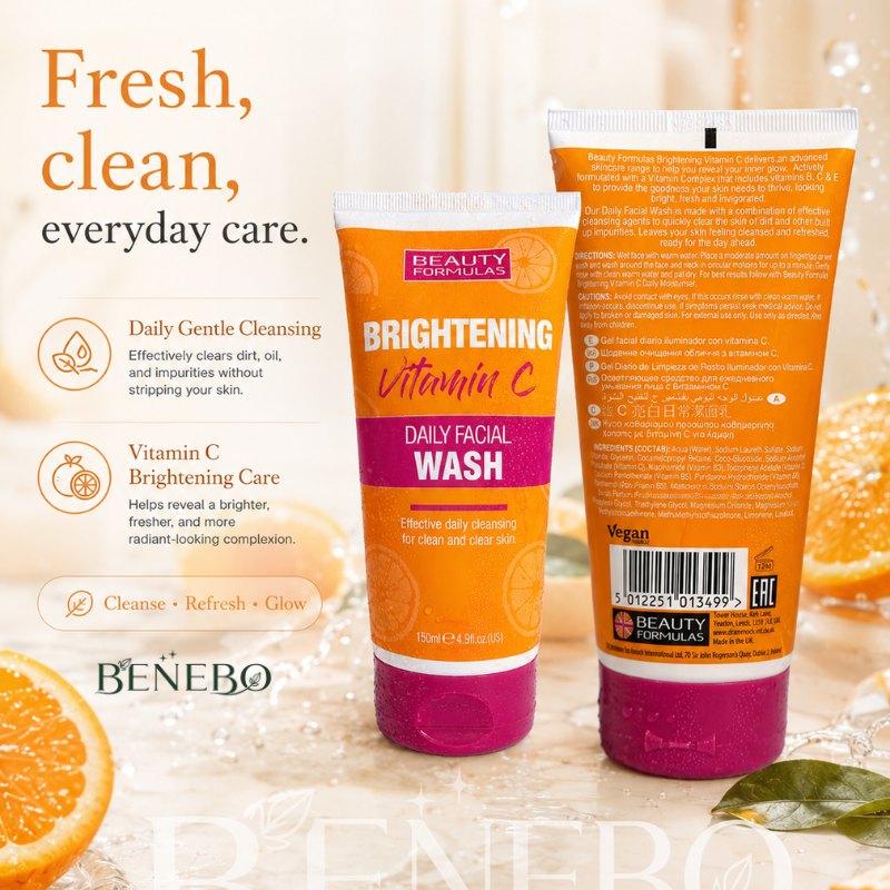 Beauty Formulas Vitamin C Brightening Facial Wash — BENEBO Bangladesh