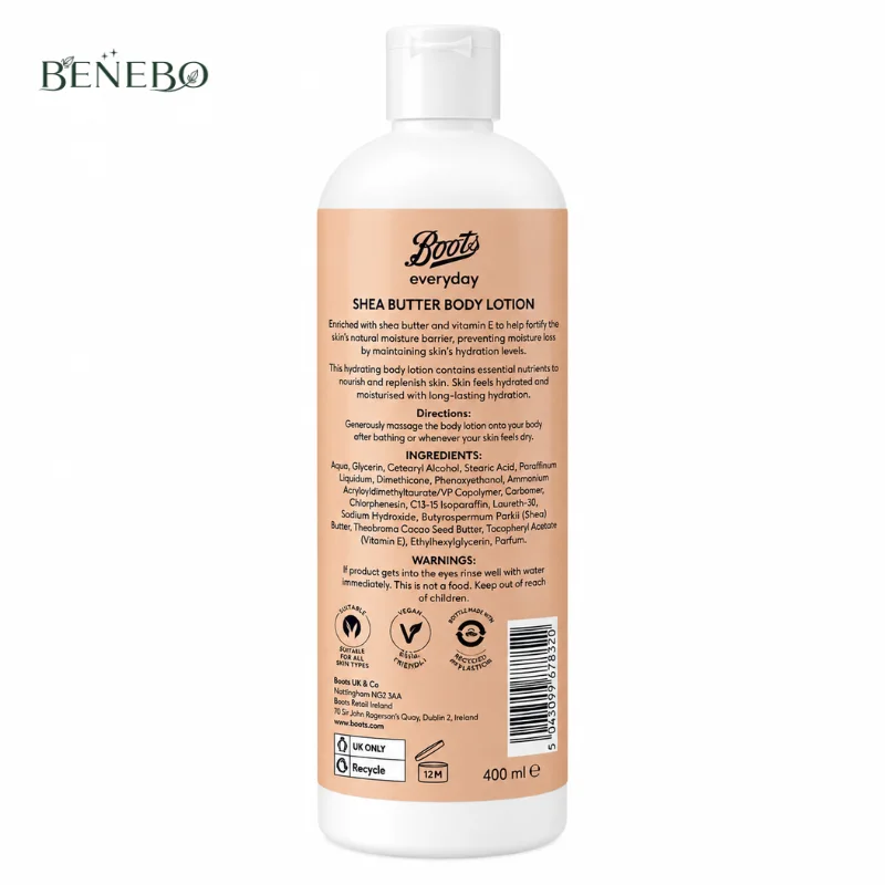Boots Ingredients Shea Butter Body Lotion 400ml — বডি লোশন (2)